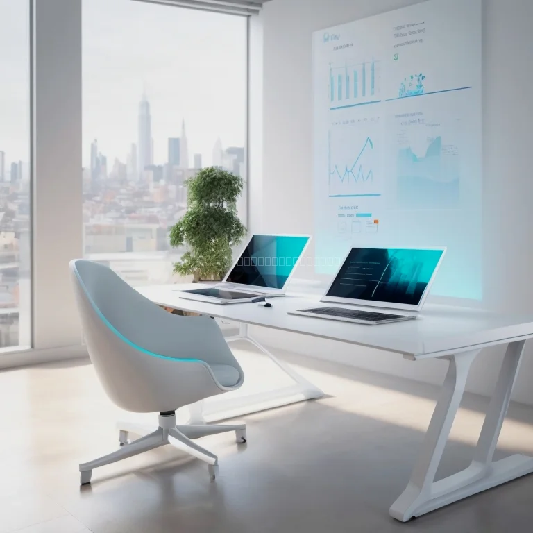 DeskPulseAI Smart Desk in modernen Büroumgebung