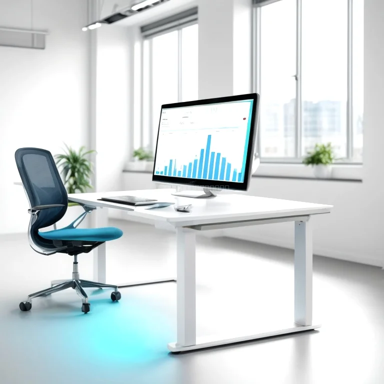 Modernes Büro mit AI Smart Desk von DeskPulseAI
